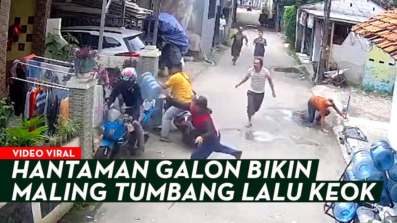 🔴 FULL VIDEO‼️THIEF CRASHED BY GALLON❗THEFT MOTORCYCLE BURNT❗THIS IS WHAT THE UNLUCKY PERPETRATOR...