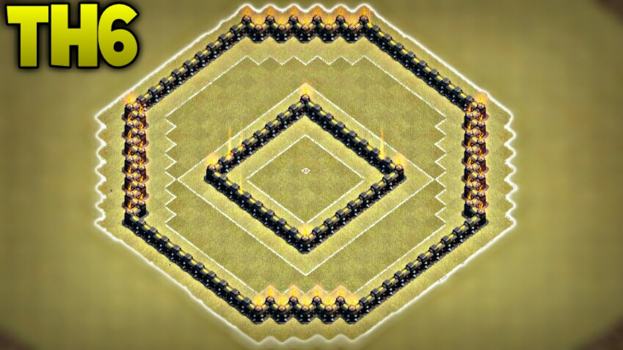 ALDEA DE GUERRA ANTI 3 ESTRELLAS | Ayuntamiento 6 | TH6 | Diseño De Aldeas | 2017 | YuniorYT