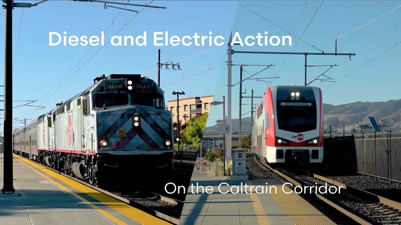Diesel and Electric Action on the Caltrain Corridor