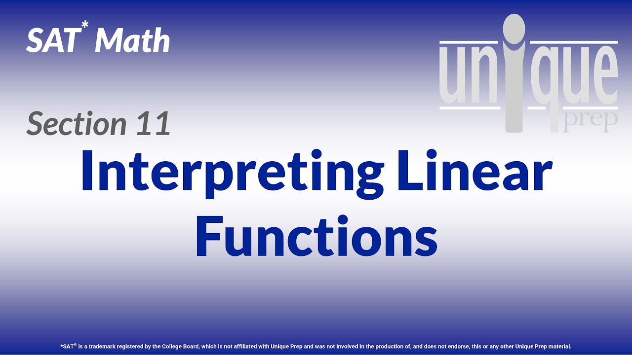 SAT Math 11: Interpreting Linear Functions