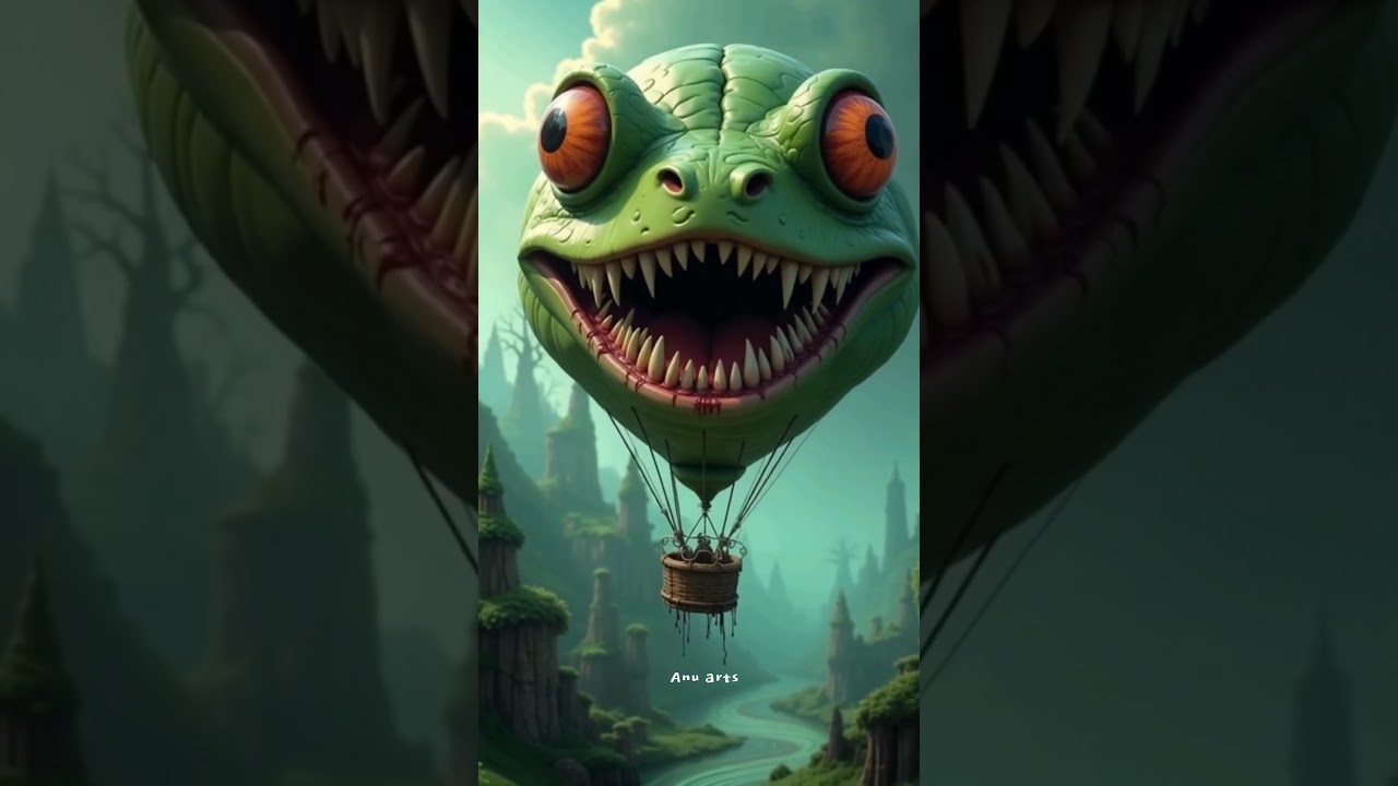 Scary Frog Version of Hot air balloon #scary