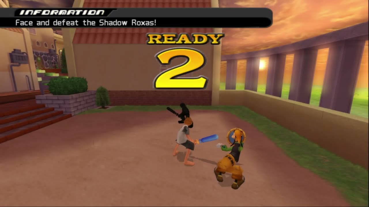 Kingdom Hearts II FM (Mod) - Goofy Vs Shadow Roxas + Lazy Afternoon Audio Glitch