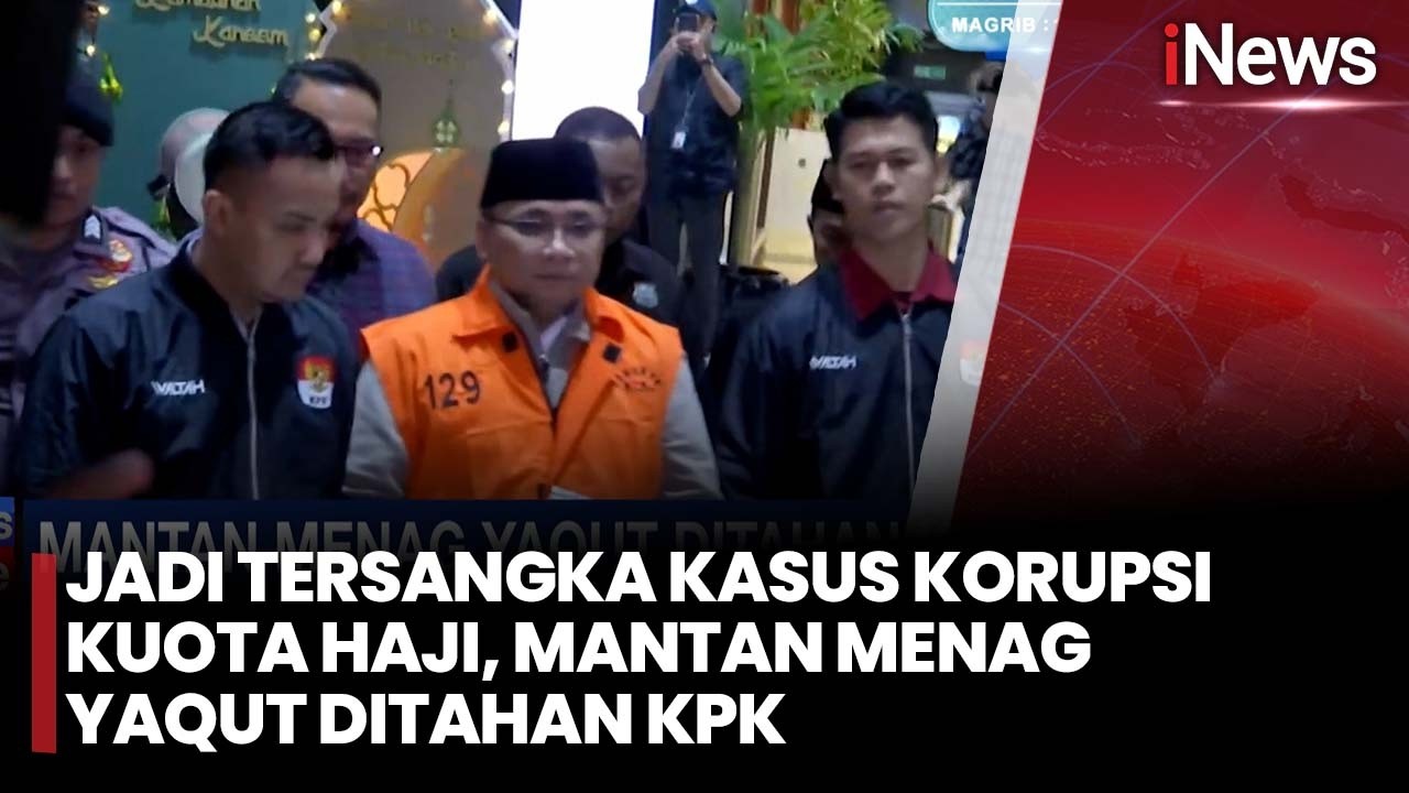 [FULL] Jadi Tersangka Kasus Korupsi Kuota Haji, Mantan Menag Yaqut Ditahan KPK | iNews Sore 13/3