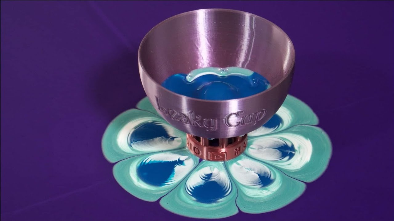 Testing the Leaky Cup From Masse Art Studio! Beautiful Acrylic Stained Glass Violet! MUST SEE!