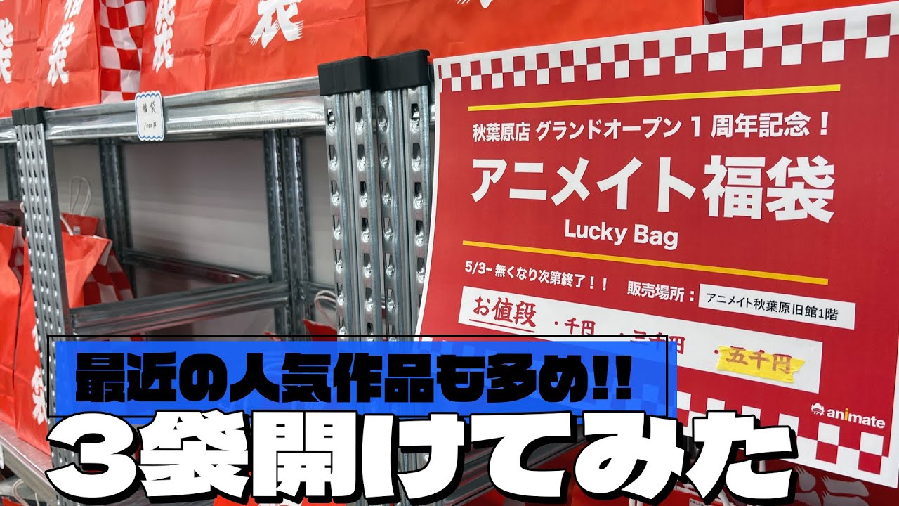 アニメイトらしい正統派でトレンド感もある優等生な中身だけど面白みは少なめ？秋葉原店リニューアル1周年福袋開けてみた