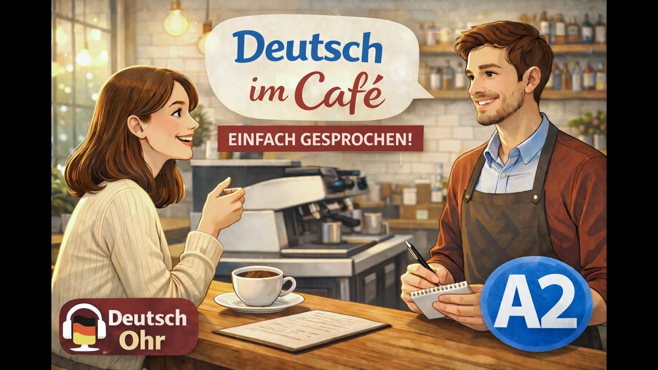 Deutsch lernen: Im Café (A2) Dialog