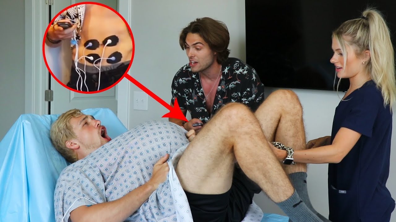 We made him try a painful pregnancy simulator