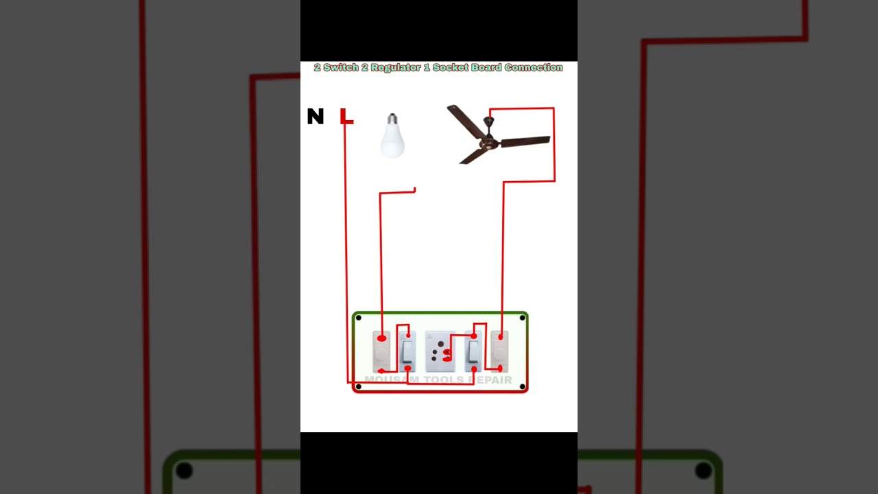 2 switch 2 regulator connection || regulator connection of fan || #regulators#feedshorts#connection