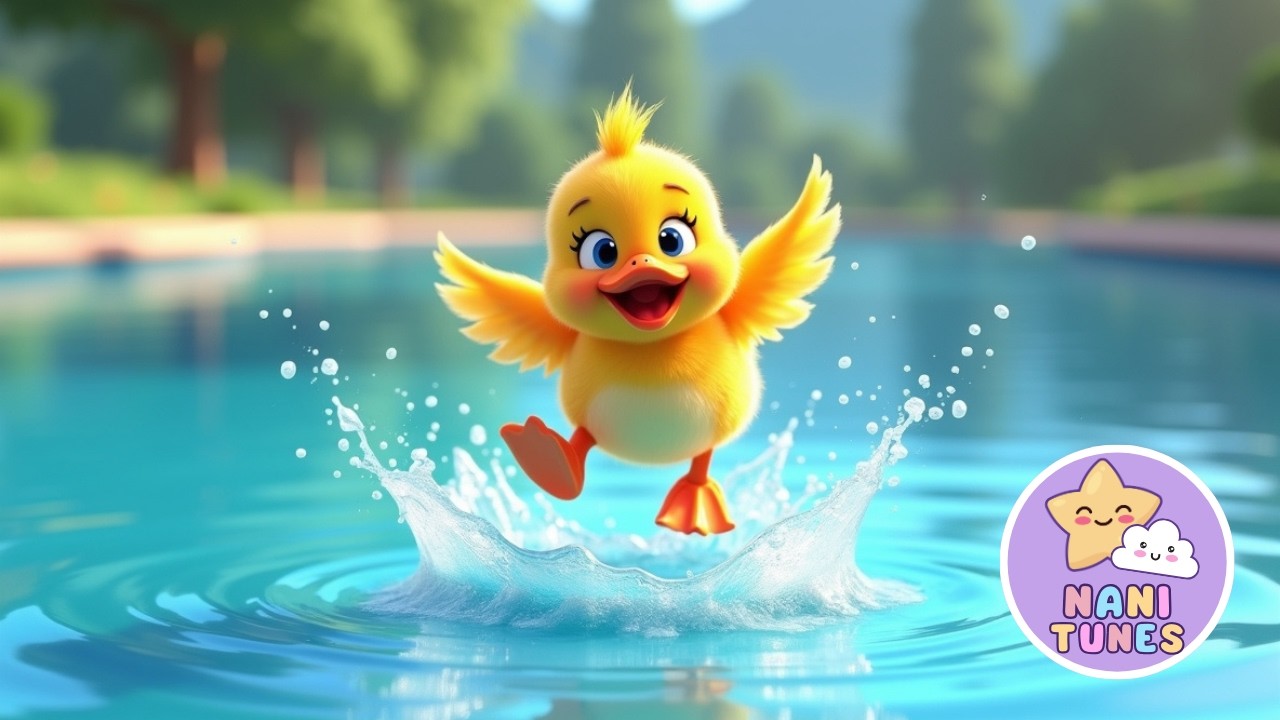 🦆🌊 Patinho Chapoteador na Água | Música Infantil Divertida 💦🎶