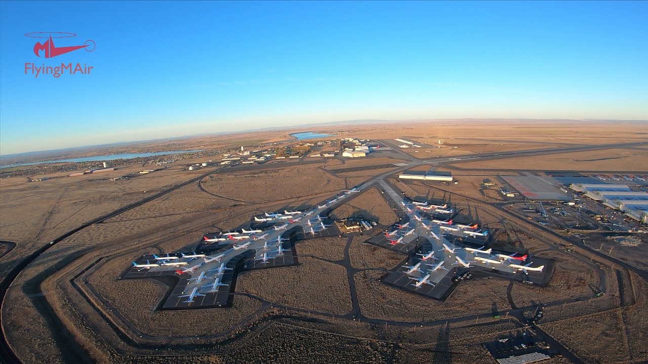 Helicopter Photo Flight: 737 MAX Airplanes at Moses Lake