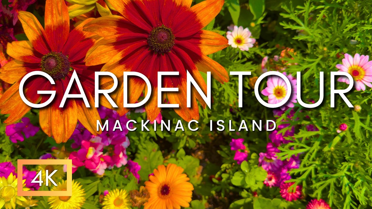 Relaxing Garden Tour of AMAZING FLOWERS on Mackinac Island | Peaceful Music For Relaxing