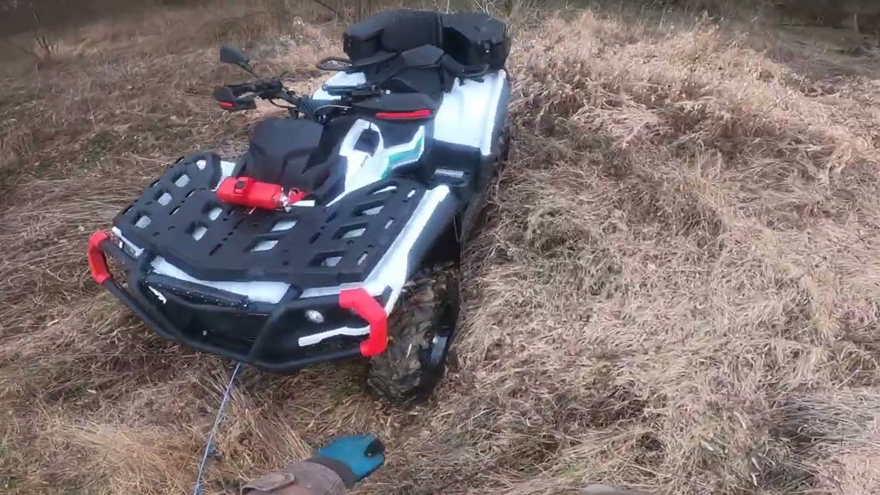 ODES 650 stuck in the mud, and some driving in the woods.