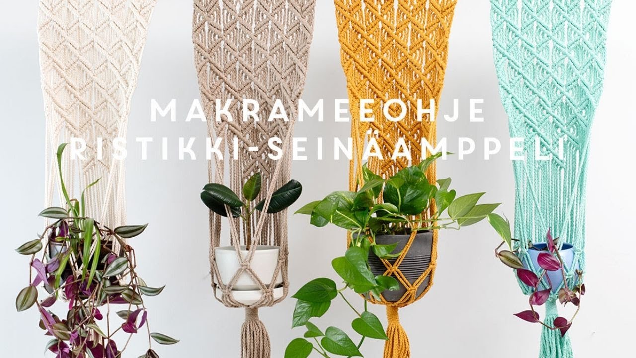 Makramee-ohje: Näin solmeilet Ristikki-makrameeamppelin