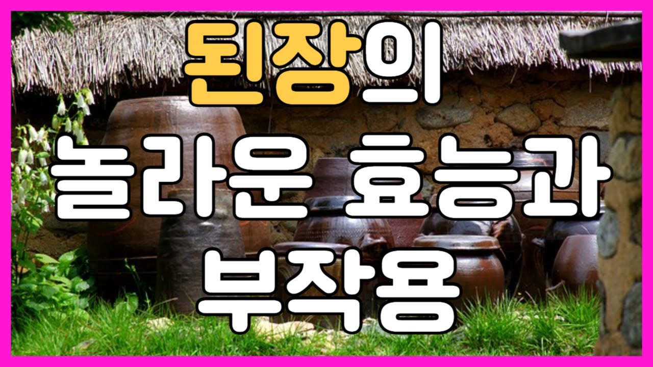100세 장수의 비법! 된장의 놀라운 효능과 부작용 알고 드세요 ~!!