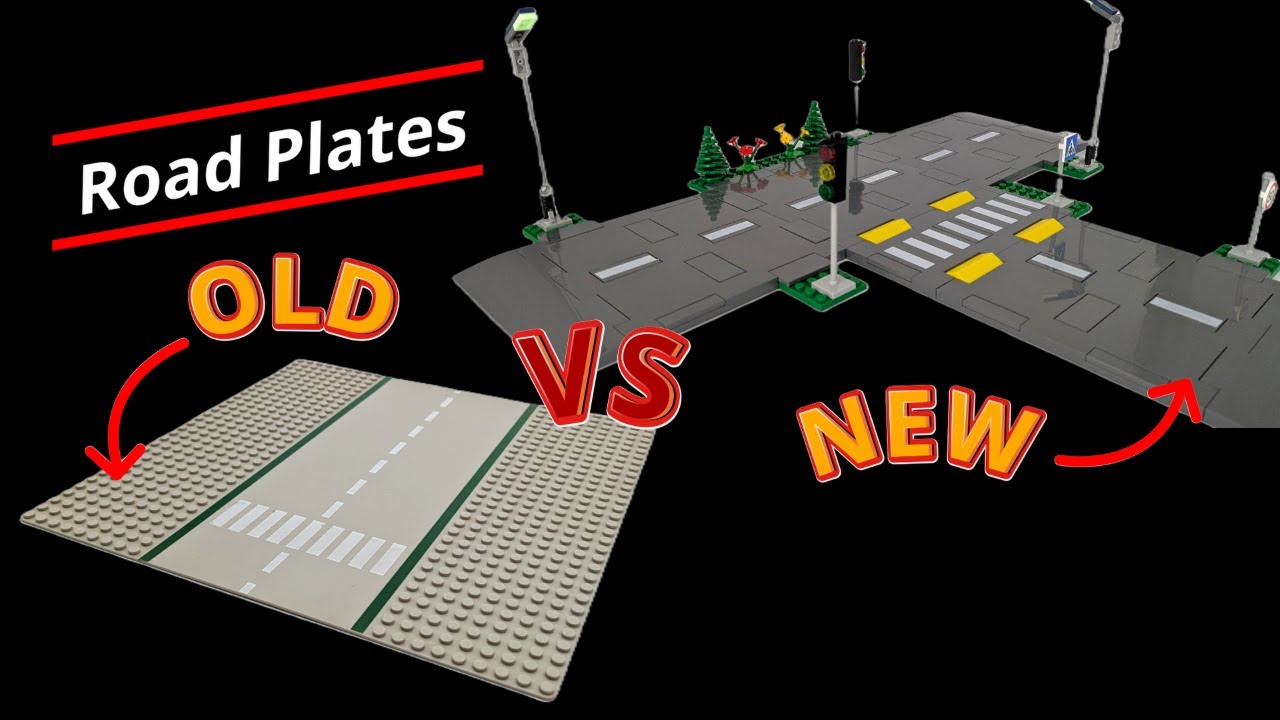 LEGO Road Plates - set build, review, and comparison with vacuum formed plates
