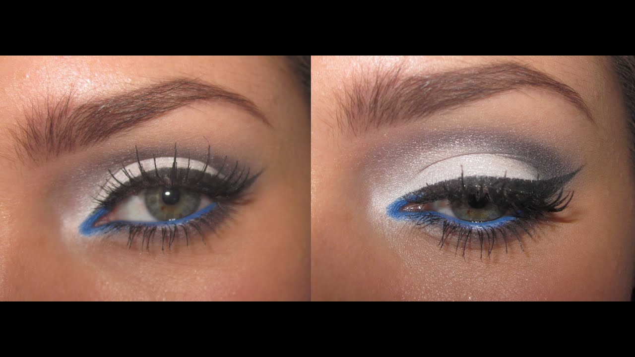 Arab Inspired Eye Makeup: White, Grey and Electric Blue!