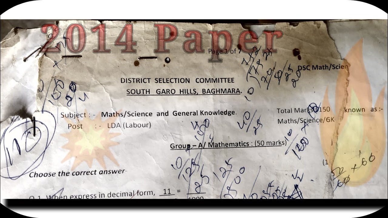 LDA 2014 Paper South Garo Hills