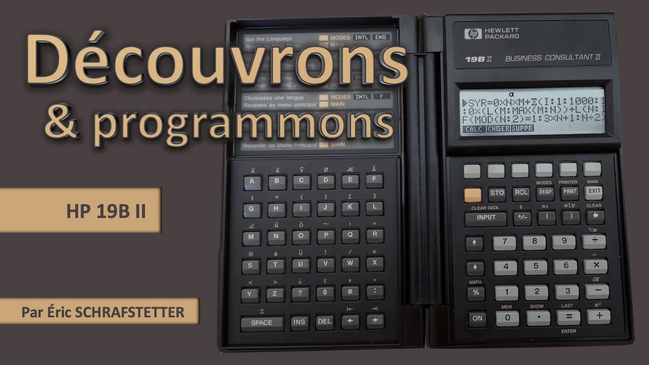 Découvrons et programmons : Les HP 19Bii