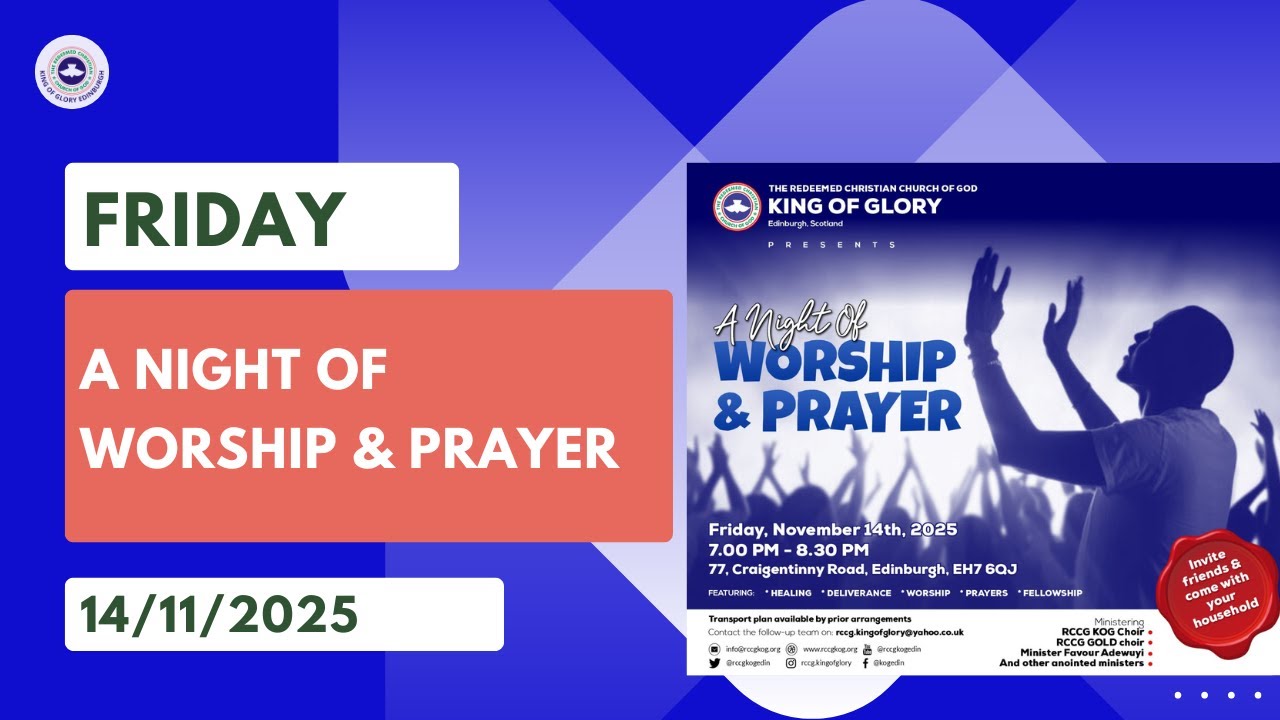 NIGHT OF WORSHIP AND PRAYER – 14TH  NOVEMBER 2025