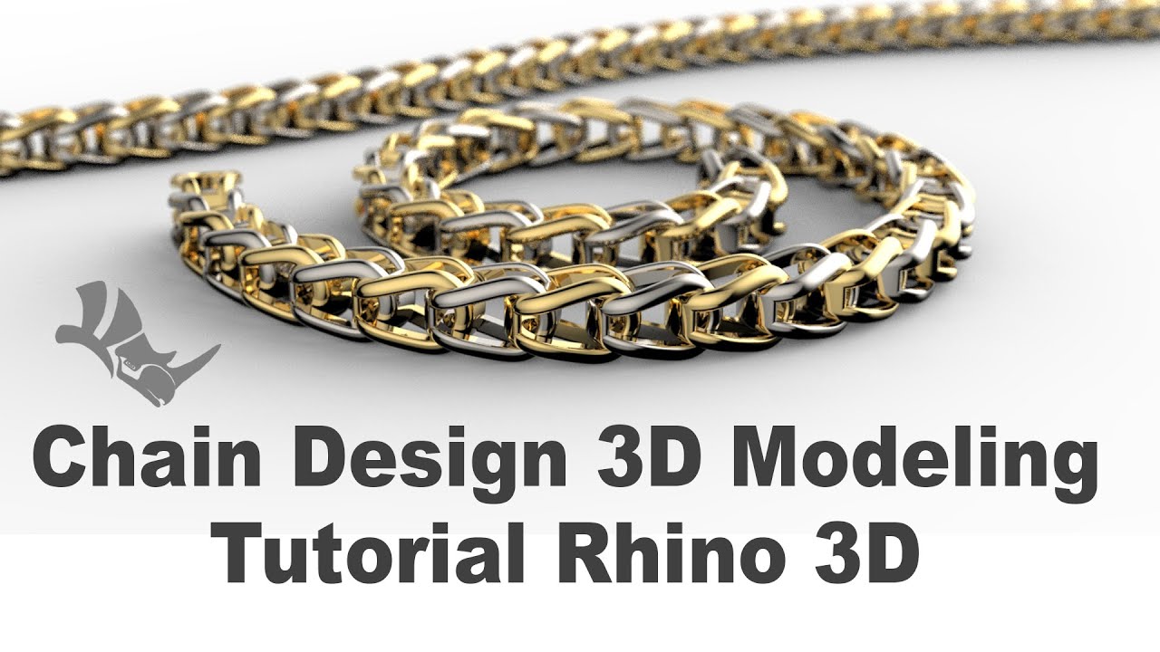 Jewelry Chain CAD Design Tutorial 3D Modeling with Rhino 3D #335