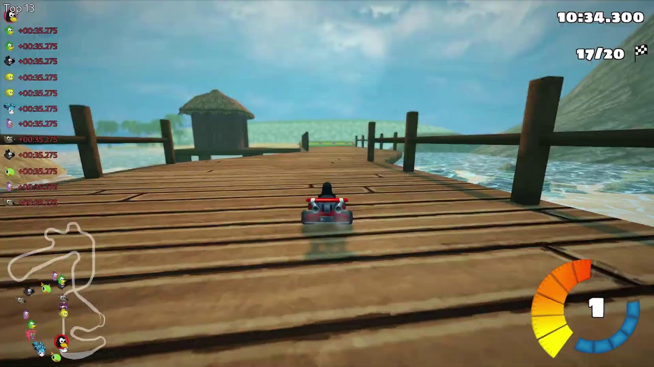 SuperTuxKart - Noinexsu Shore, 20 laps, expert