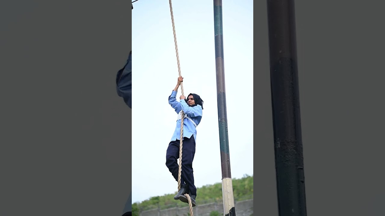 A female officer in training, defying expectations and redefining strength