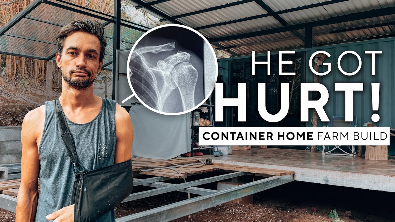 INJURY on the farm! BUILDING A FARM in the JUNGLE with ONE ARM