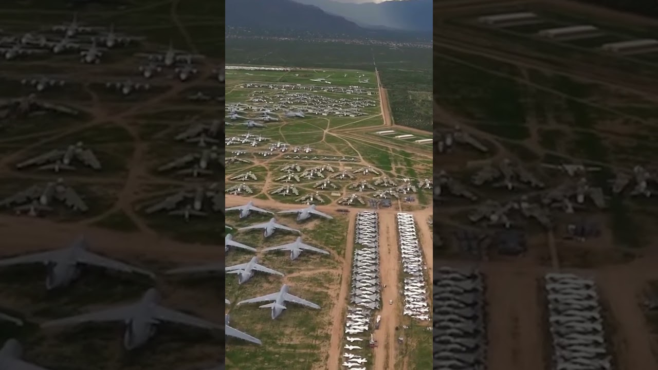 Get an aerial view of 'The Boneyard' in Arizona