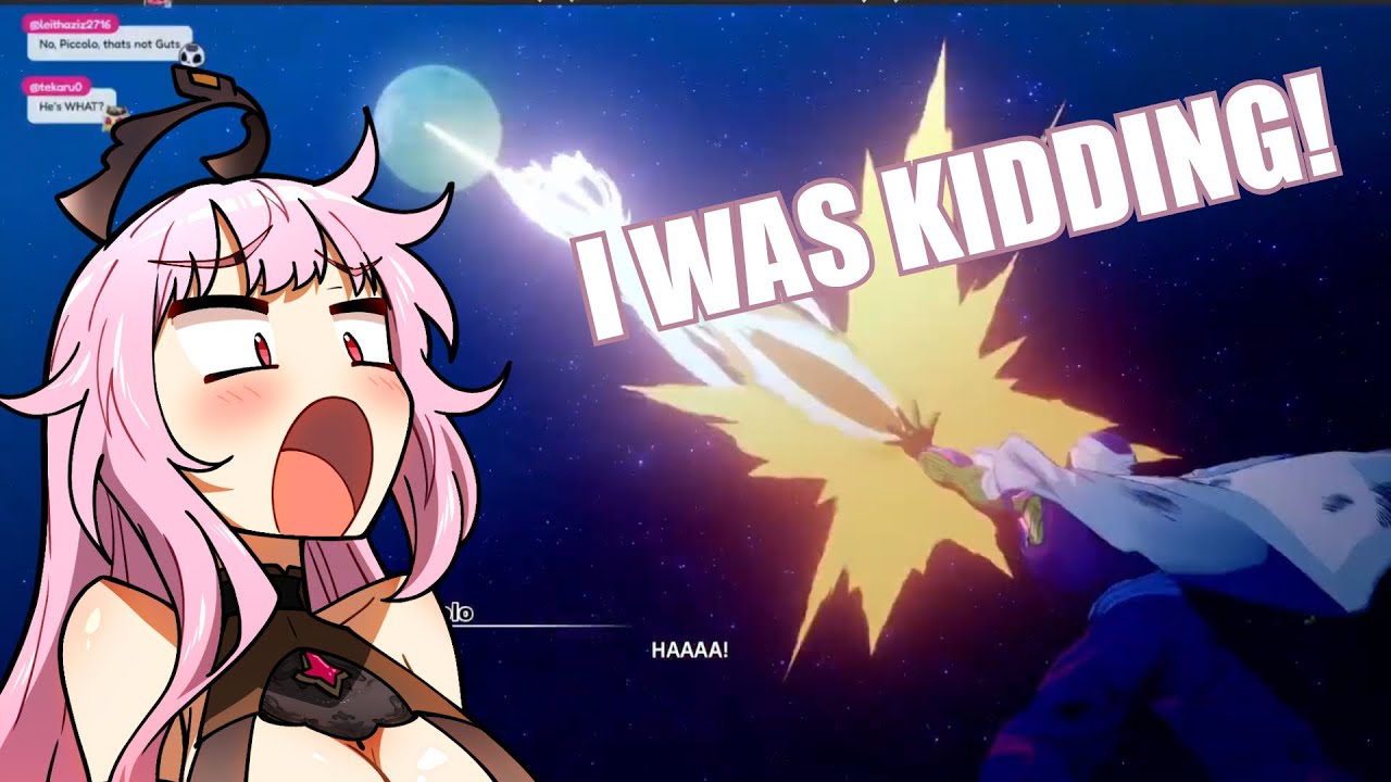 Calli Reacts to Piccolo Destroying the Moon in Dragon Ball Z: Kakarot