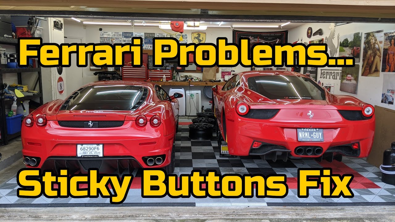 Ремонт интерьера Project Ferrari F430 — как устранить залипание кнопок с помощью спирта и аэрозол...