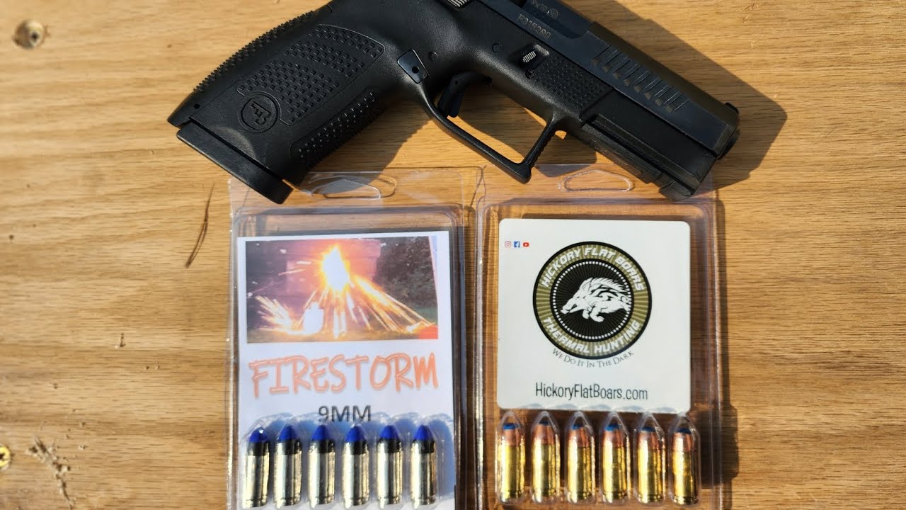 Взрывающиеся 9-мм патроны — испытания Firestorm против Hickoryflat Boars — выстрел из CZ P10C