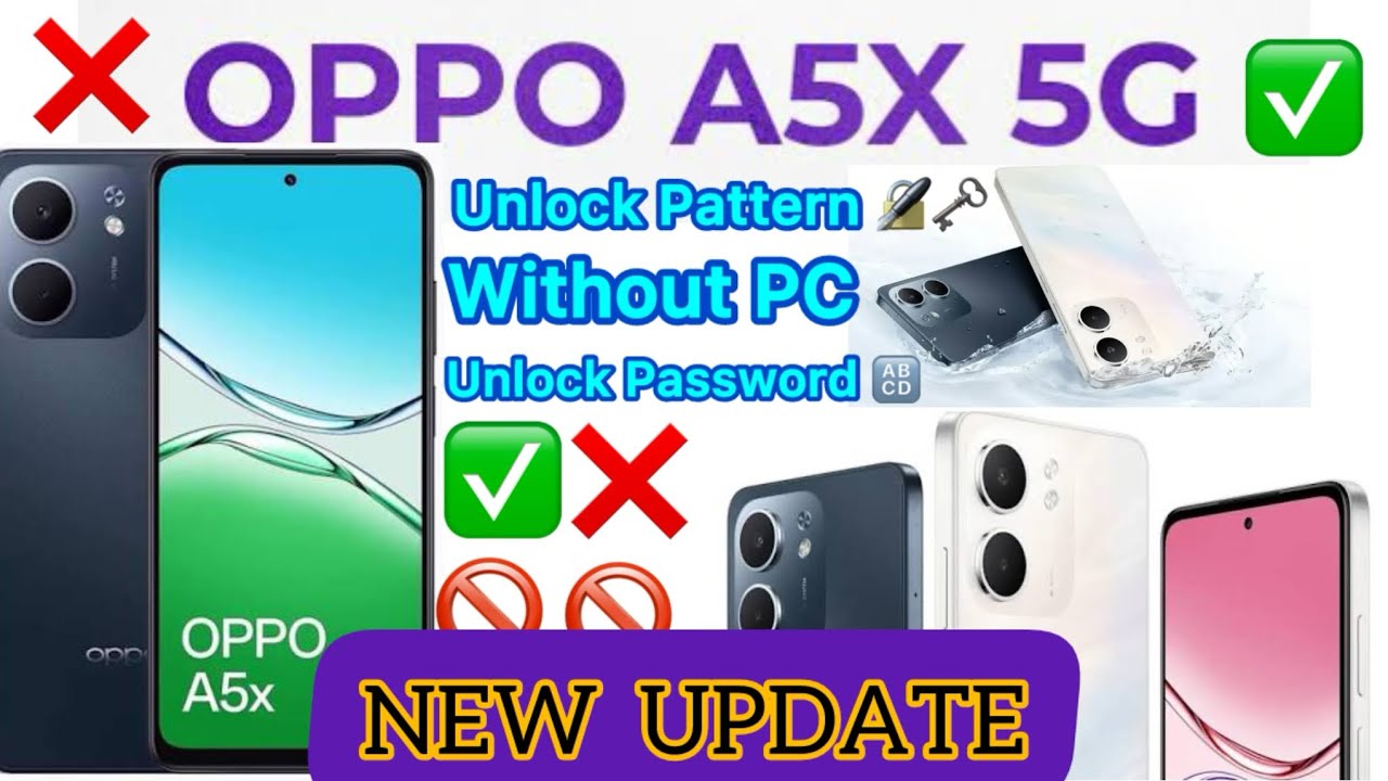OPPO A5x 5G how to unlock pattern and password and Hard Reset without PC new trick