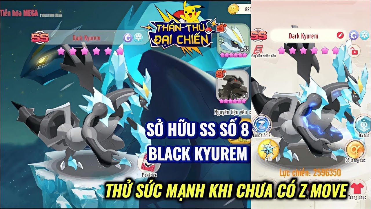 Thần Thú Đại Chiến - Sở hữu SS số 8 Black Kyurem | Test sức mạnh khi chưa có Z Move