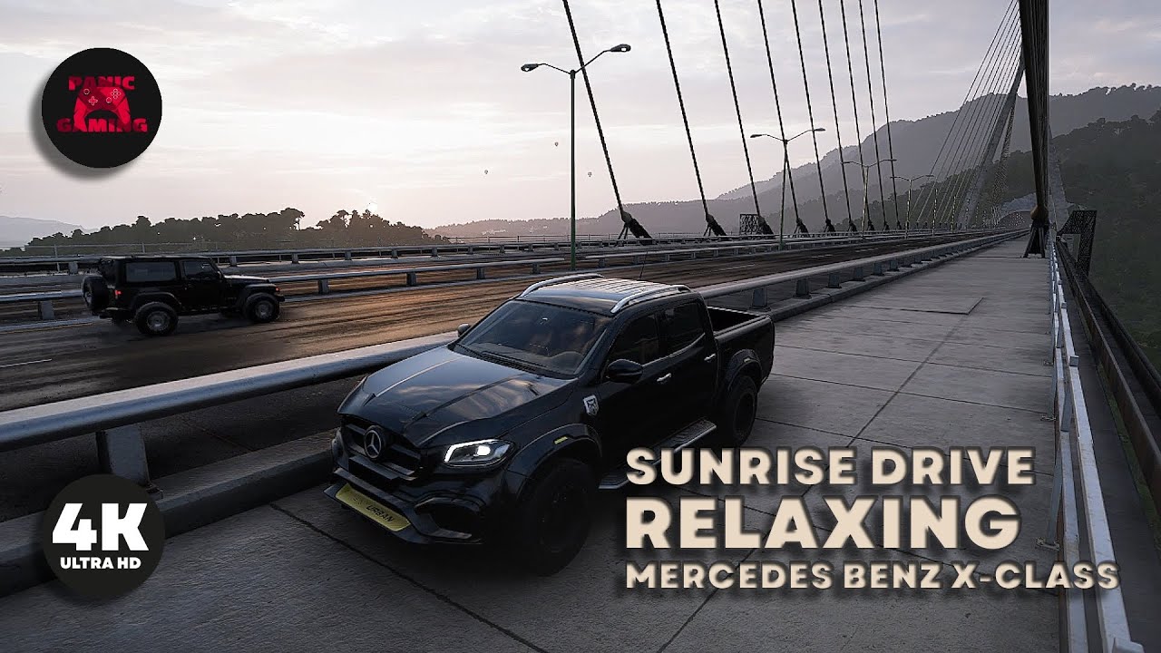 Relaxing Sunrise Drive with Mercedes Benz X-Class | ASMR Long Drive | 4K Ultra HD #asmrdriving