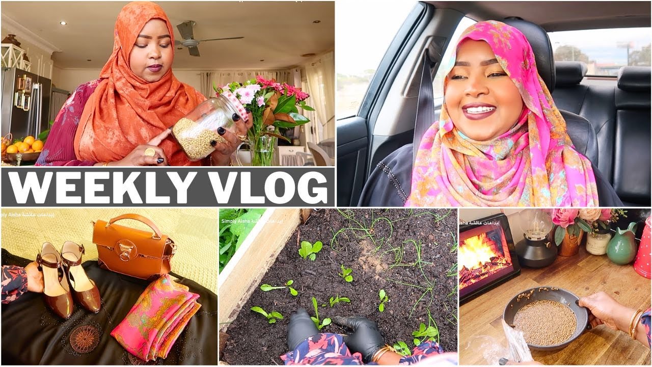 فلوق أسبوعي استرخاء أيام هادئة زراعة منزلية  WEEKLY VLOG RELAXING GARDENING