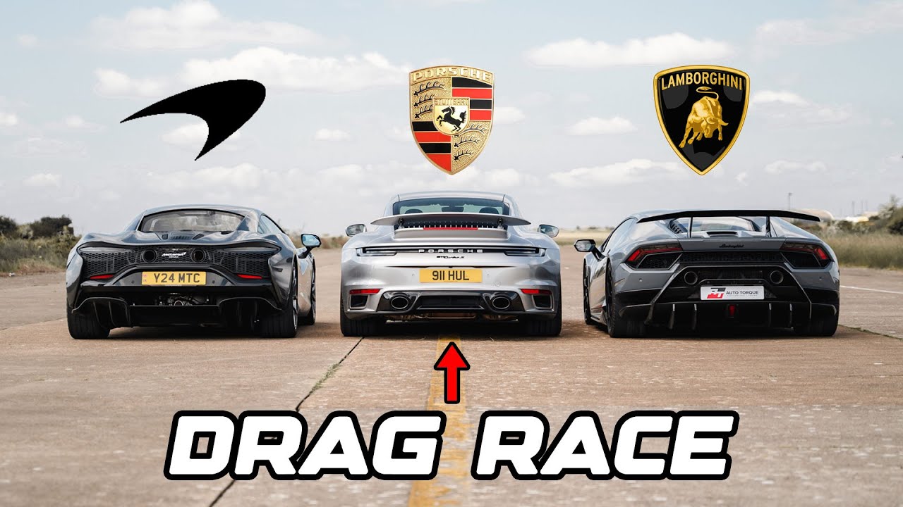 Our Lamborghini Huracan drag races the new Mcalren Atura/ Porsche 911 turbo