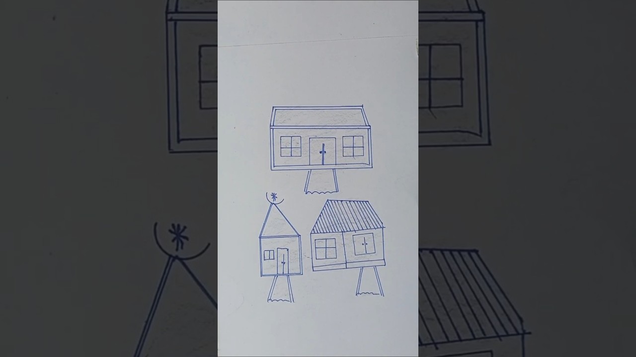 Cute house drawing 