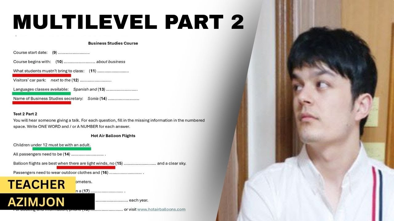 Multilevel Listening Part 2 Oson va Sodda