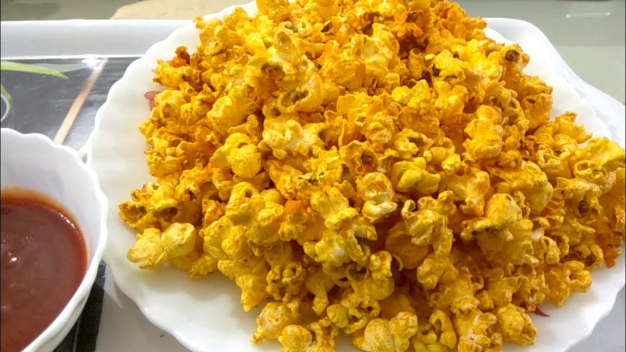 Tomato Popcorn Recipe Using Tomato Sauce Without Masala | Homemade Tomato Popcorn Recipe