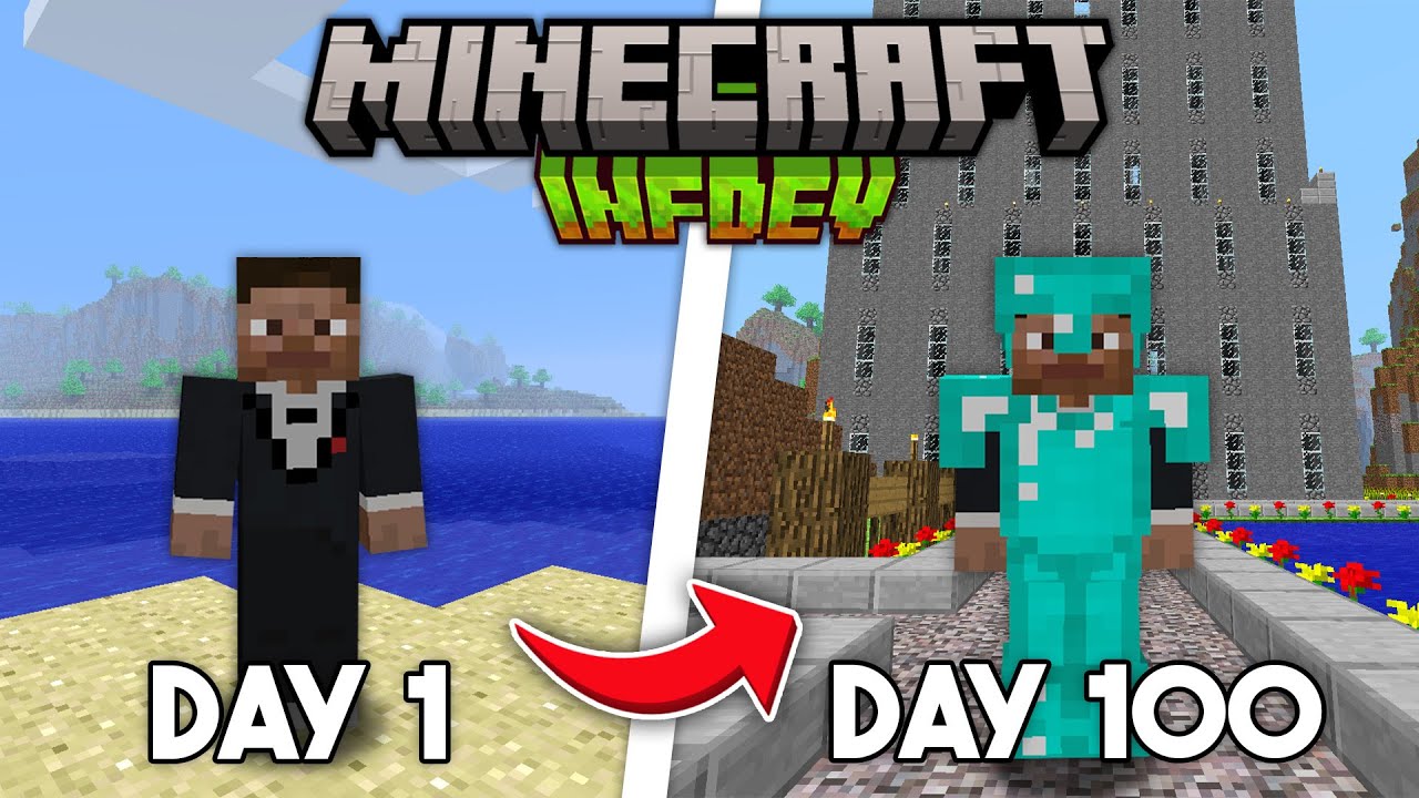 Я выжил 100 ДНЕЙ в забытой версии Minecraft... (InfDev)