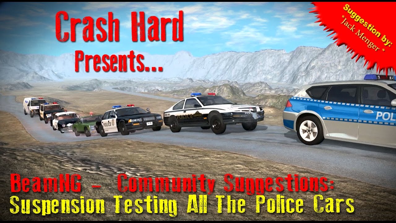 BeamNG - Community Suggestions: Suspension Testing All The Police Cars