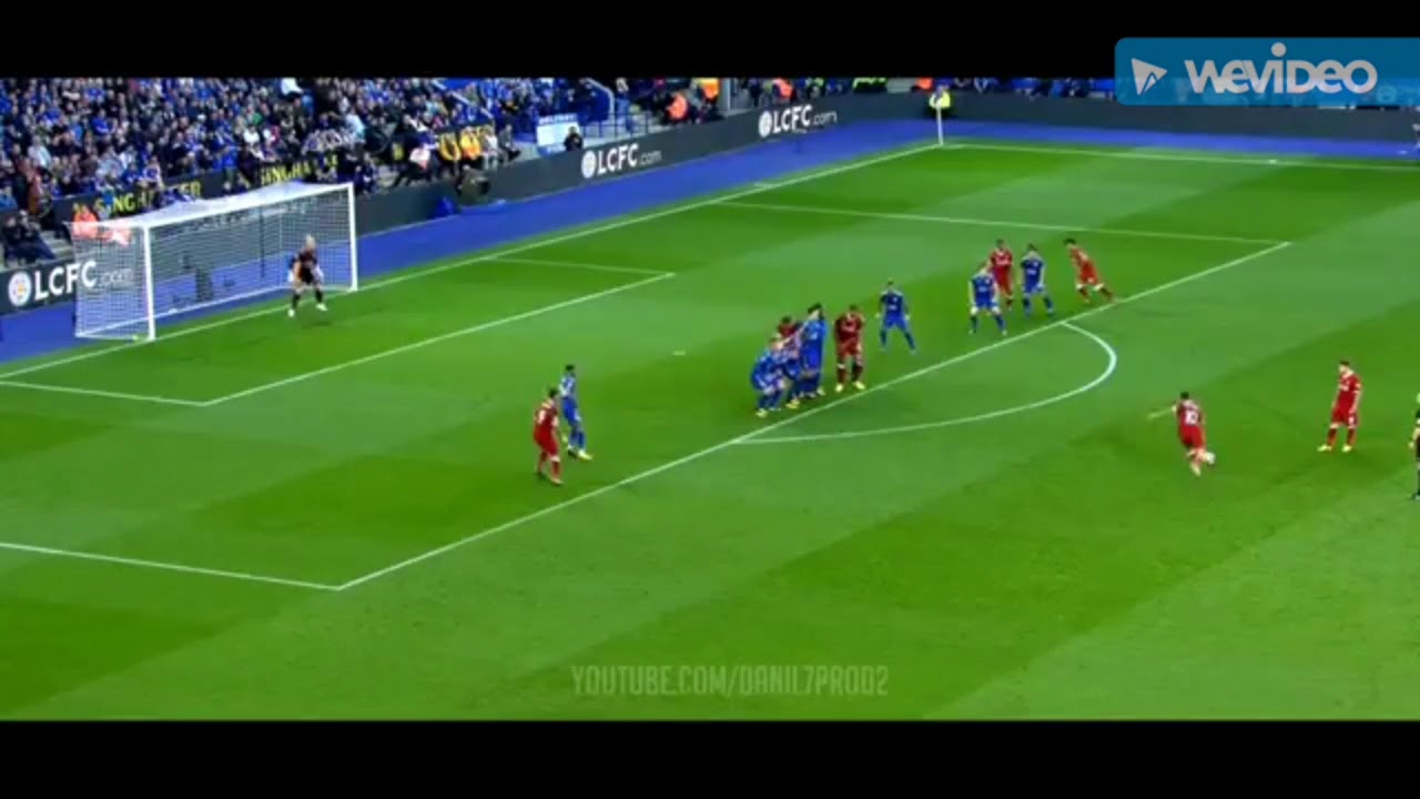 Coutinho freekick against leicester