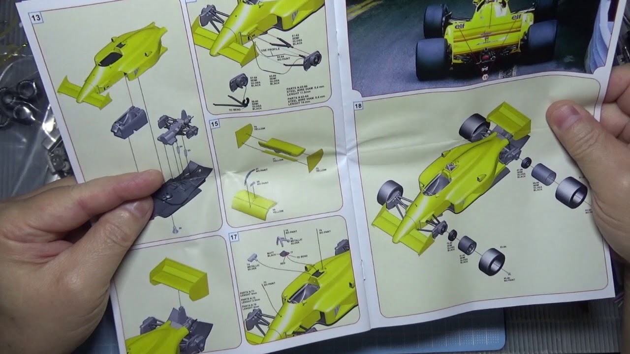Team Lotus 99T Part 1 on building a 1/43 white metal F1 car kit.