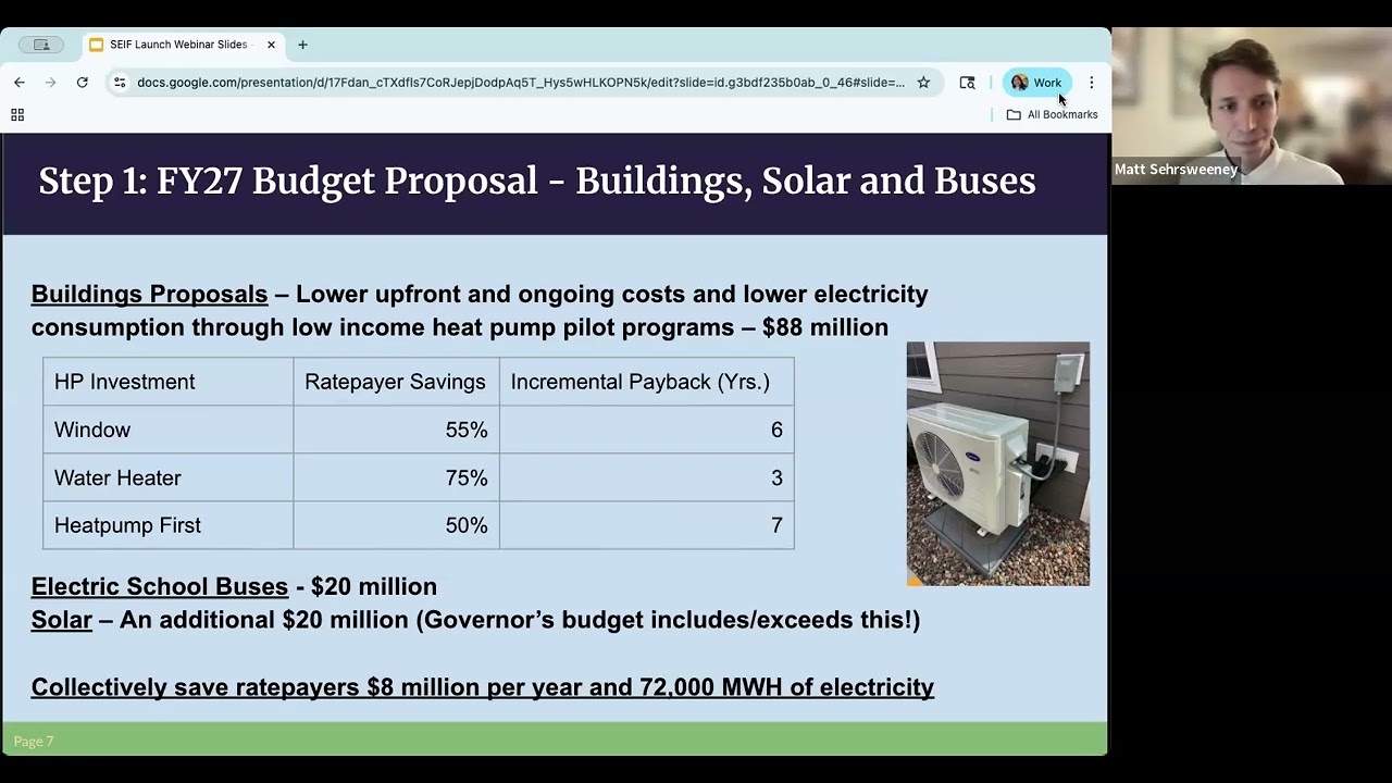 Campaign Launch: Protecting Clean Energy and Energy Efficiency Investments - Safeguarding the SEIF!