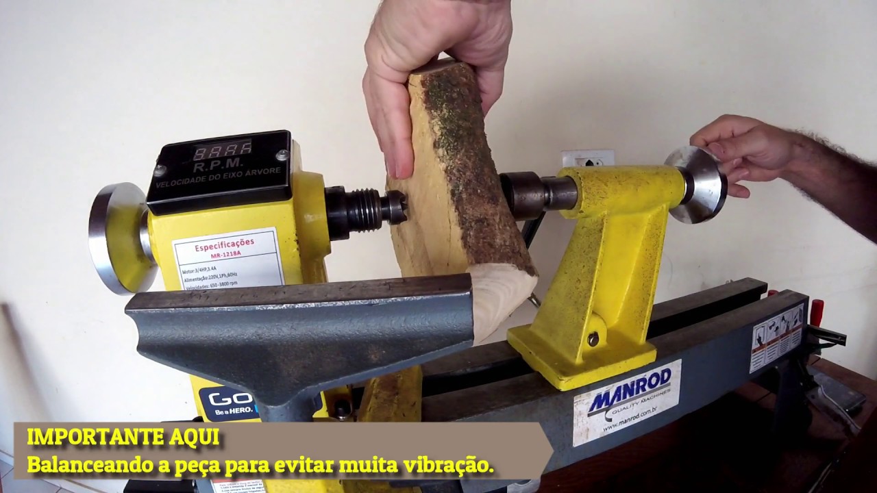 Torneando Madeira Verde Desconhecida