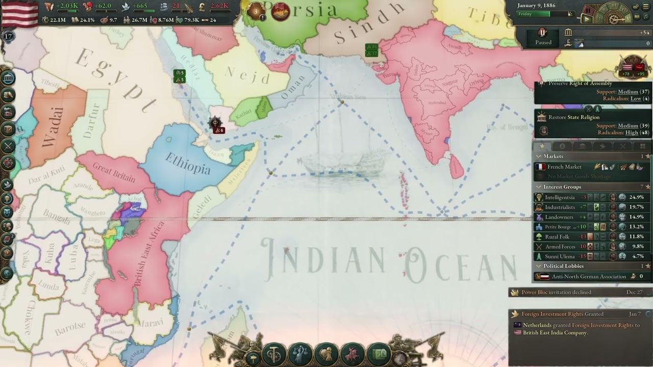 Victoria 3 Sindh  - Playthrough E5 - A-Z -UPDATE 1.7 No commentary