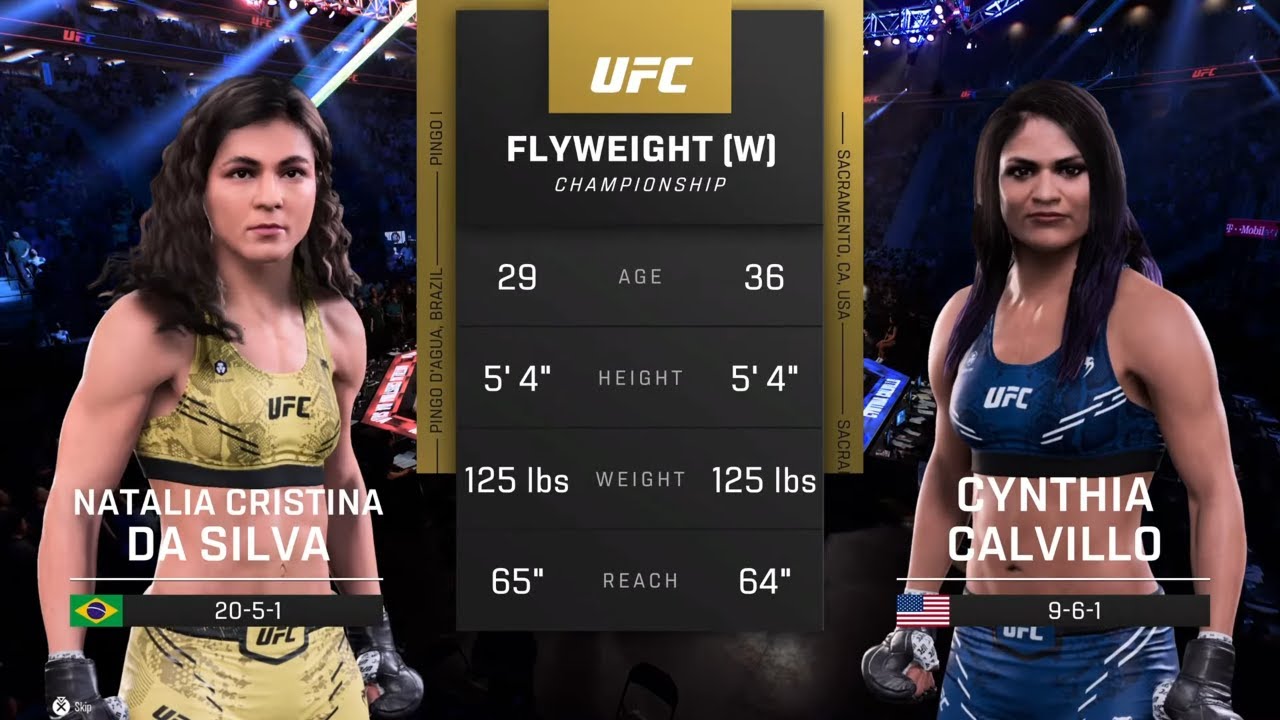 EA Sports UFC 5 Gameplay Natalia Silva vs Cynthia Calvillo