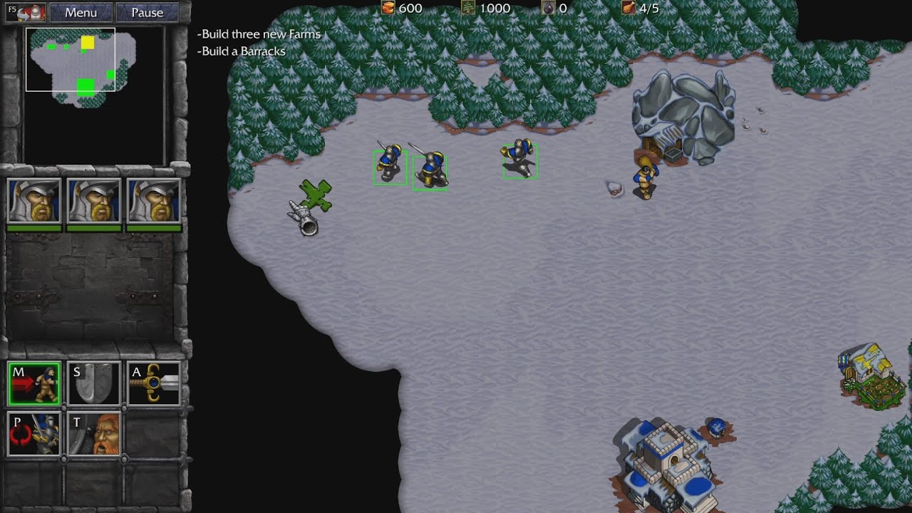 Warcraft 2 Remastered: Humans Mission 1: Hillsbrad [No Commentary]