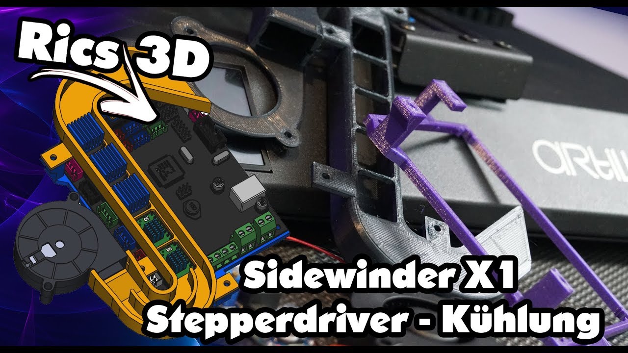 Artillery Sidewinder X1 - Stepperdriver Cooling Mod  // Rics_3D