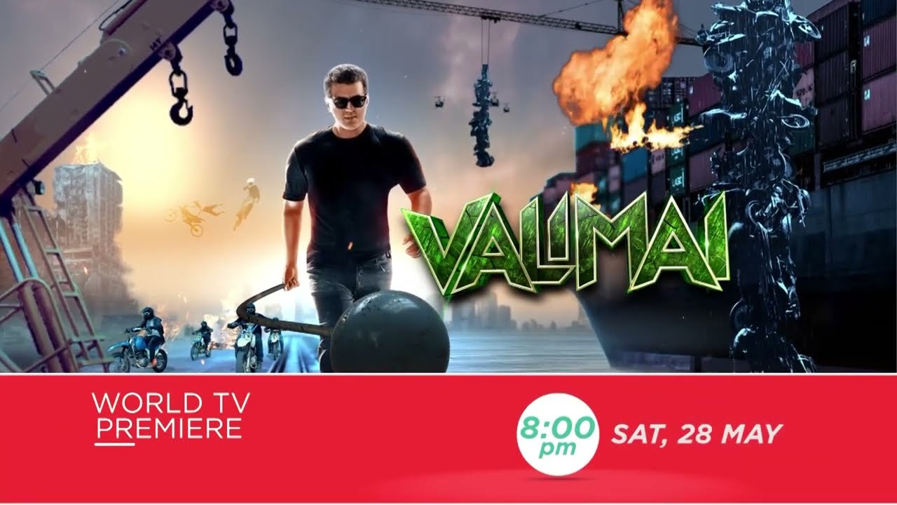 VALIMAI | WORLD TV PREMIERE | SAT,28 MAY, 8PM | AJITH KUMAR,HUMA QURESHI,KARTIKEYA GUMMAKONDA,BANI J